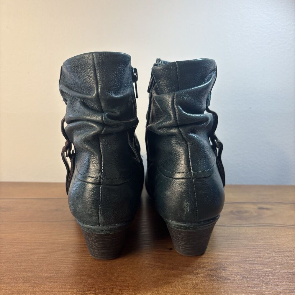 Rockport Cobb Hill Womens 9 N Alexandra Booties In Green Teal Ankle Boot Leather - Picture 4 of 9